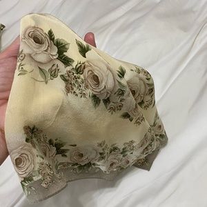 Halston Floral Silk Scarf